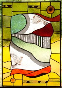 A colorful stained glass 