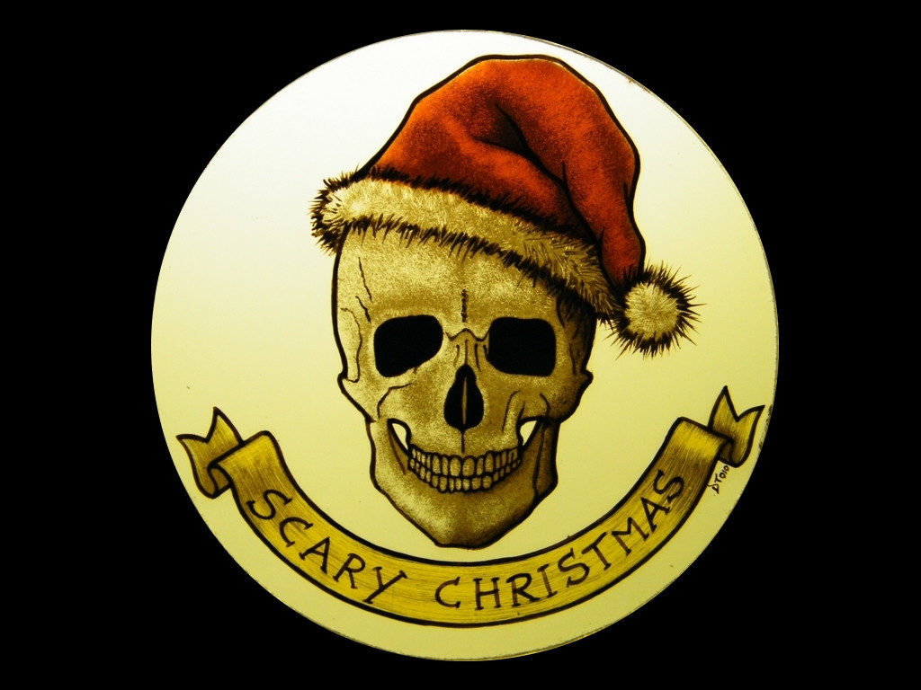 Calavera de Navidad con Sombrero