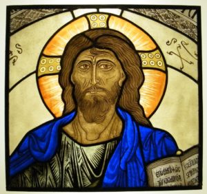 Curso de vitral en plomo con rostro de Cristo