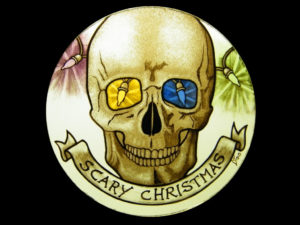 Chirstmas Skull with Fairy Lights