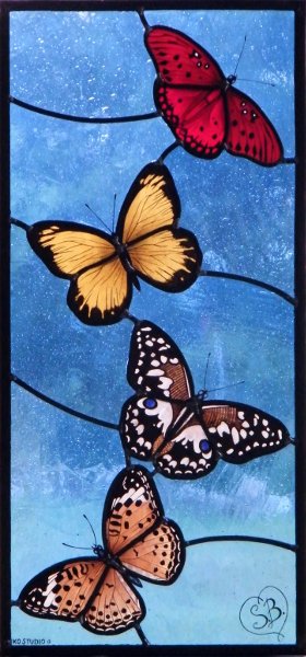 Stained Glass Butterfly IKO Studio
