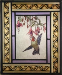 Stained Glass Colibrì Fucsia