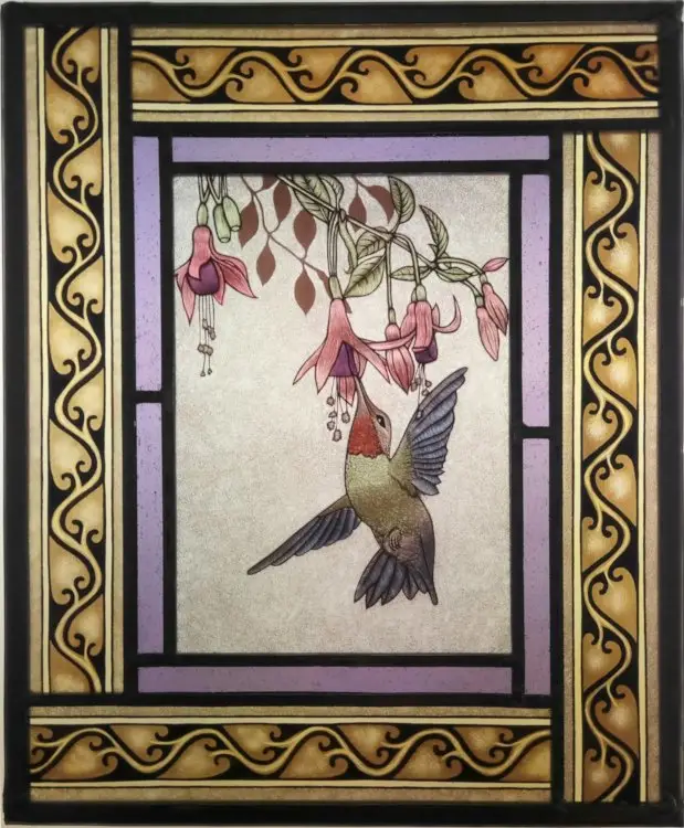 Stained Glass Hummingbird