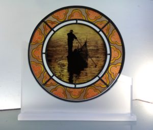 Venice Gondola in Stained Glass