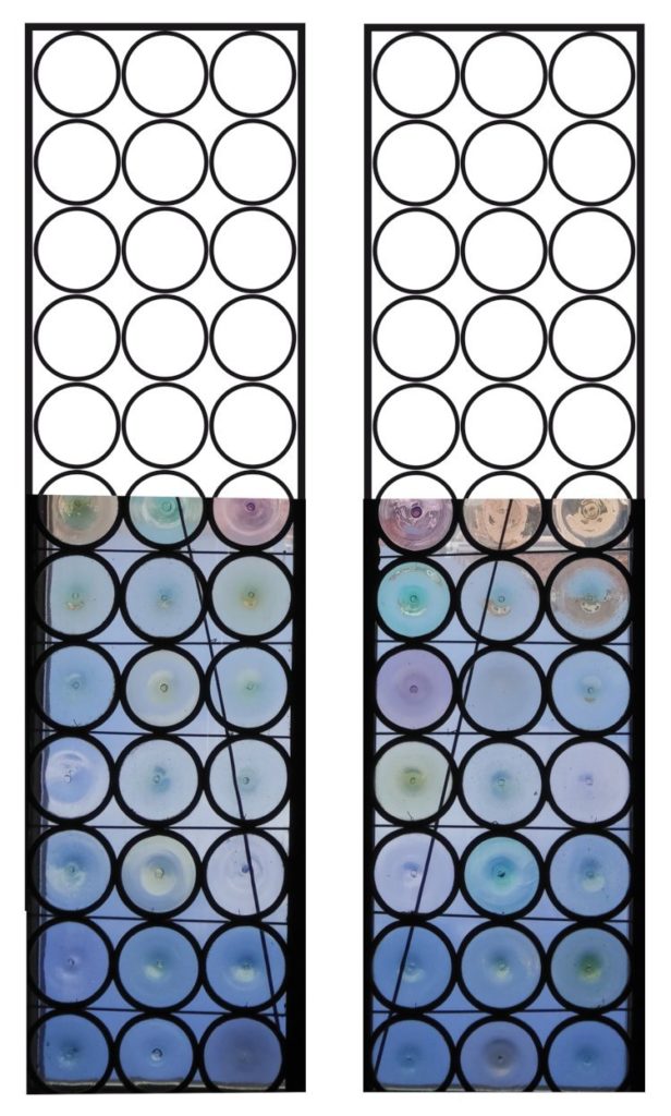 Aligned Roundel Stained glass window