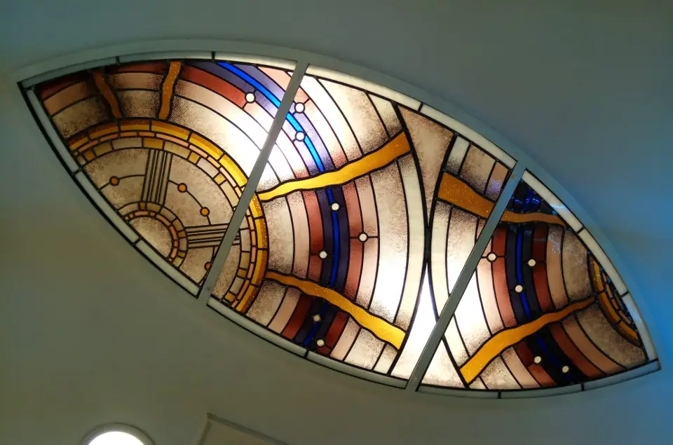 Almond Modern Stained Glass