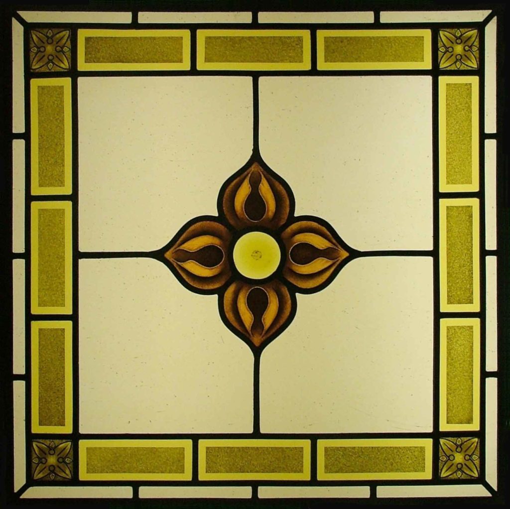 Simple painted stained glass