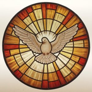 Stained Glass Window With Dove