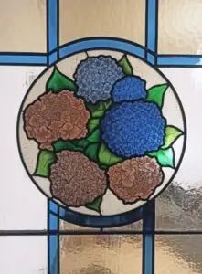 Hydrangeas stained glass