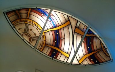 Almond Modern Stained Glass