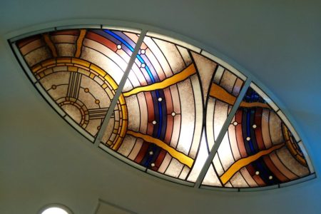 Almond Modern Stained Glass